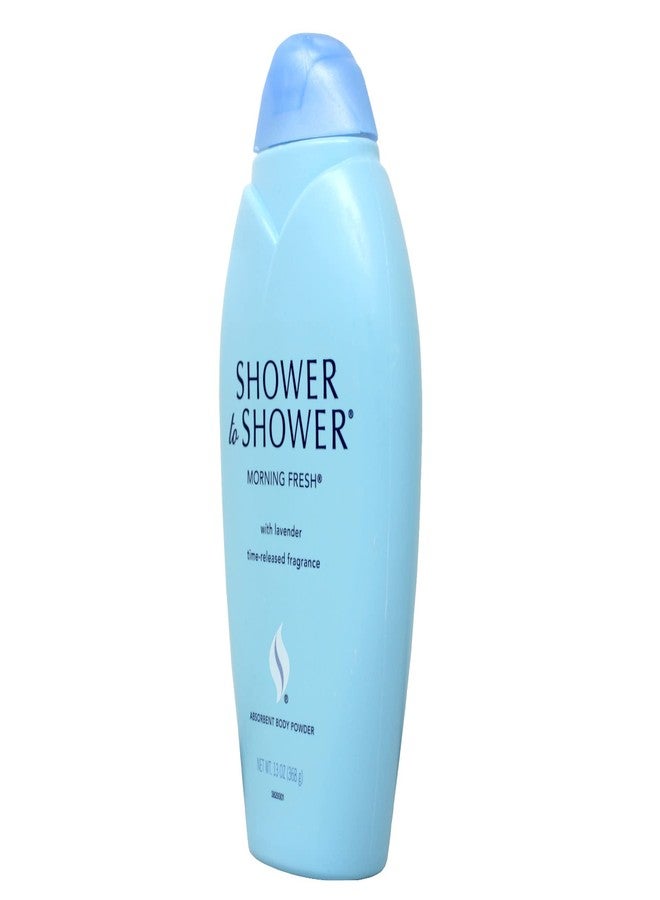 شاور تو شاور بودرة الجسم الماصة من شاور تو شاور، برائحة الصباح المنعشة مع اللافندر، زجاجات سعة 13 أونصة (عبوة من 4 زجاجات) - Image 4